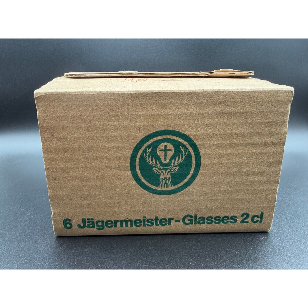 Jagermeister Shot Glasses Set 6 2cl Stag Logo Barware New In Box